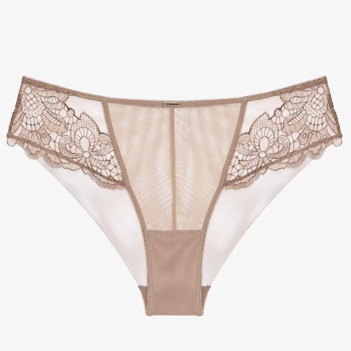 Ajour Moonlight Mid-Rise Panties T179-Anna Bella Fine Lingerie-Cappuccino-Small-
