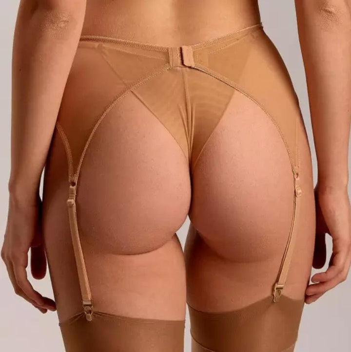 Ajour Passage Garter Belt PJ1 in Beige and White-Garter Belt-Ajour-Beige and White-XSmall-Anna Bella Fine Lingerie, Reveal Your Most Gorgeous Self!