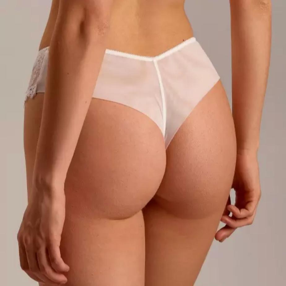 Ajour Prelude Brazilan Thong C170-Panties-Ajour-Milk-XSmall-Anna Bella Fine Lingerie, Reveal Your Most Gorgeous Self!