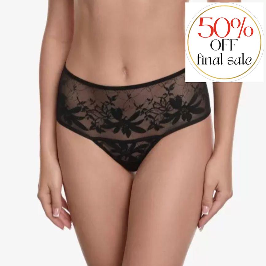 Ajour Regent Brazilian Thong in Black C27-Panties-Ajour-Black-XSmall-Anna Bella Fine Lingerie, Reveal Your Most Gorgeous Self!