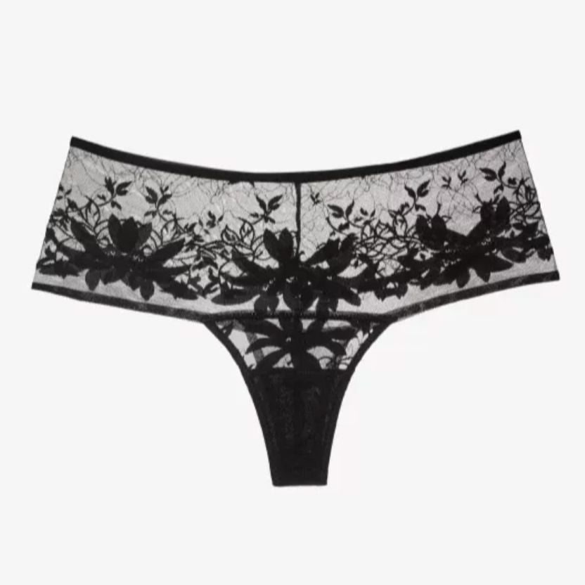 Ajour Regent Brazilian Thong in Black C27-Panties-Ajour-Black-XSmall-Anna Bella Fine Lingerie, Reveal Your Most Gorgeous Self!