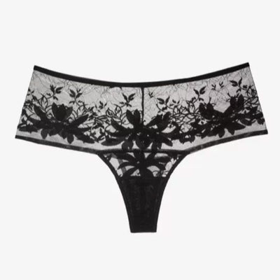 Ajour Regent Brazilian Thong in Black C27-Panties-Ajour-Black-XSmall-Anna Bella Fine Lingerie, Reveal Your Most Gorgeous Self!