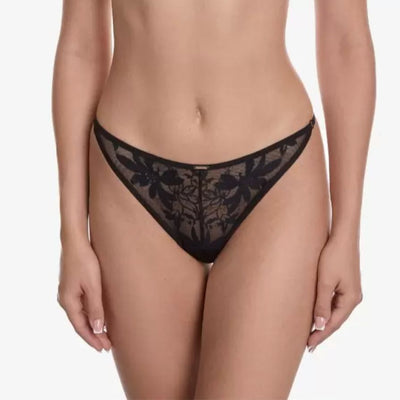 Ajour Regent Lace Adjustable G-String C240-Anna Bella Fine Lingerie-Black-XSmall-