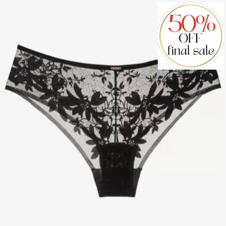 Ajour Regent Mid-Rise Panty in Black T85-Anna Bella Fine Lingerie-Black-Small-