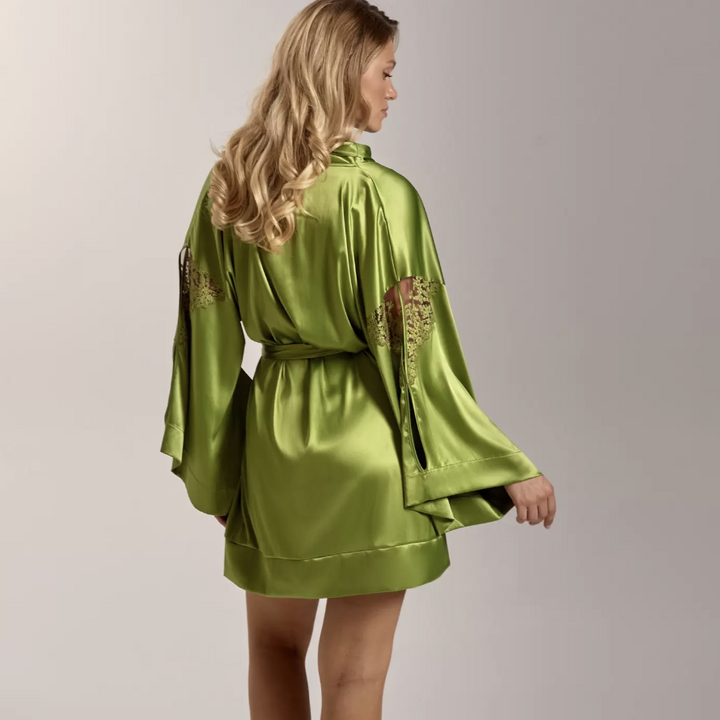 Ajour Tuileries Lounge Robe KIM2 in Olive-Robes-Ajour-Olive-XSmall/Small-Anna Bella Fine Lingerie, Reveal Your Most Gorgeous Self!
