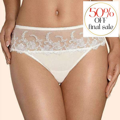 Ajour Versailles Brazilian Thong C170 ALS17-01-Anna Bella Fine Lingerie-White-XSmall-