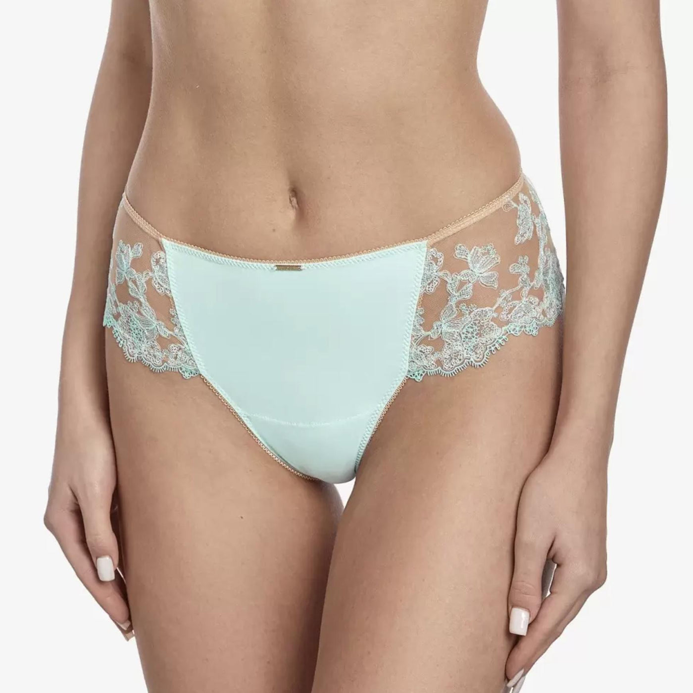 Ajour Vibe Seamless Back Thong in Mint C179-Anna Bella Fine Lingerie-Mint-XSmall-