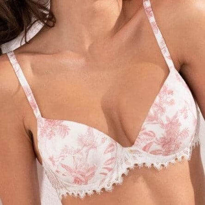 Antigel Jungle de Jouy Contour Plunge Bra ECH8068-Bras-Antigel-Rose de Jouy-32-B-Anna Bella Fine Lingerie, Reveal Your Most Gorgeous Self!