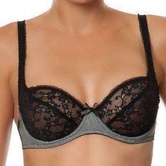 Antinea Lady Dentelle Tulipe Bra CCC6266-Anna Bella Fine Lingerie-Gris Nuit-32-D