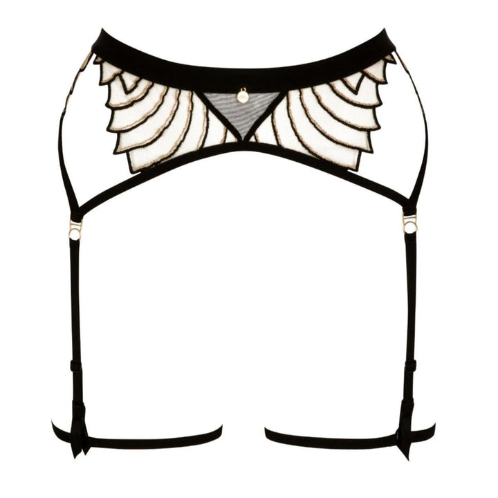Atelier Amour Cosmic Dream Garter Harness CD61-Garter Belt-Atelier Amour-Black-Small-Anna Bella Fine Lingerie, Reveal Your Most Gorgeous Self!
