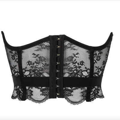 Atelier Amour Evasion Sensuelle Open Bustier in Black ES14-Anna Bella Fine Lingerie-Black-Small-