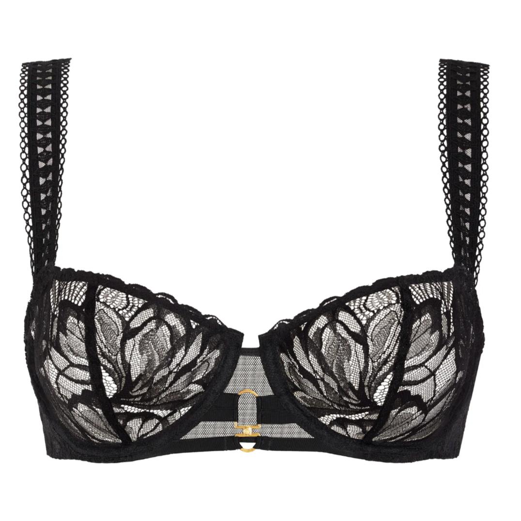 Aubade After Hours Half Cup Bra 5IF14-Bras-Aubade Paris-Black-32-B-Anna Bella Fine Lingerie, Reveal Your Most Gorgeous Self!