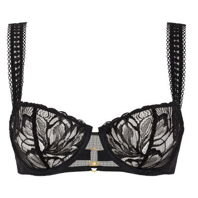 Aubade After Hours Half Cup Bra 5IF14-Bras-Aubade Paris-Black-32-B-Anna Bella Fine Lingerie, Reveal Your Most Gorgeous Self!