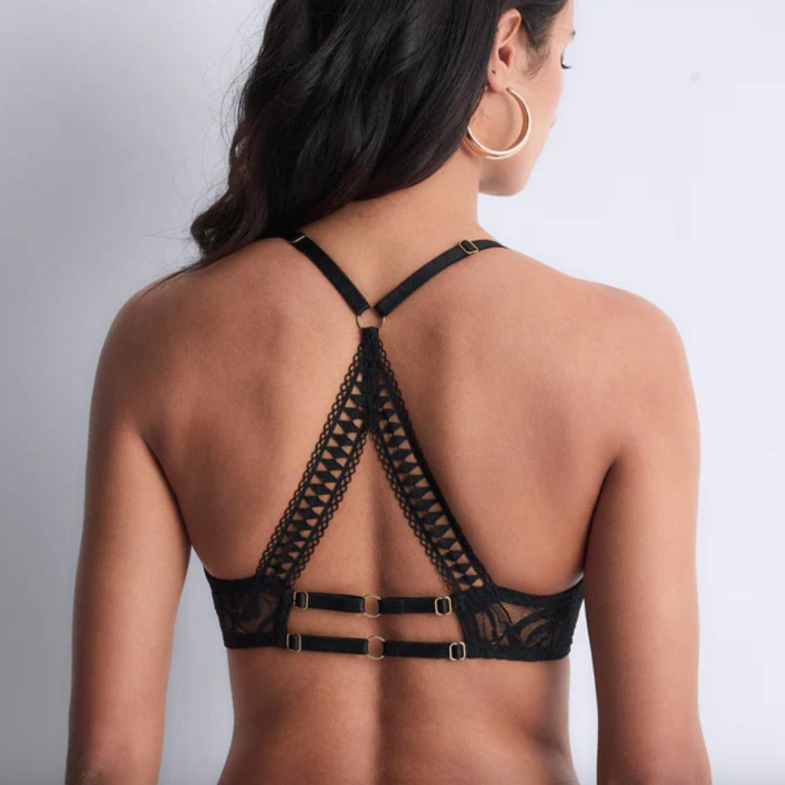 Aubade After Hours Ultra Plunge Triangle Bra 5IN12-Bras-Aubade Paris-Black-30-E-Anna Bella Fine Lingerie, Reveal Your Most Gorgeous Self!