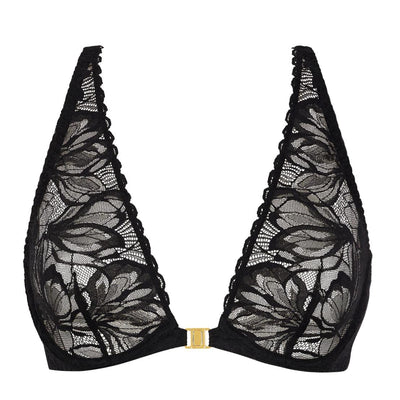Aubade After Hours Ultra Plunge Triangle Bra 5IN12-Bras-Aubade Paris-Black-30-E-Anna Bella Fine Lingerie, Reveal Your Most Gorgeous Self!