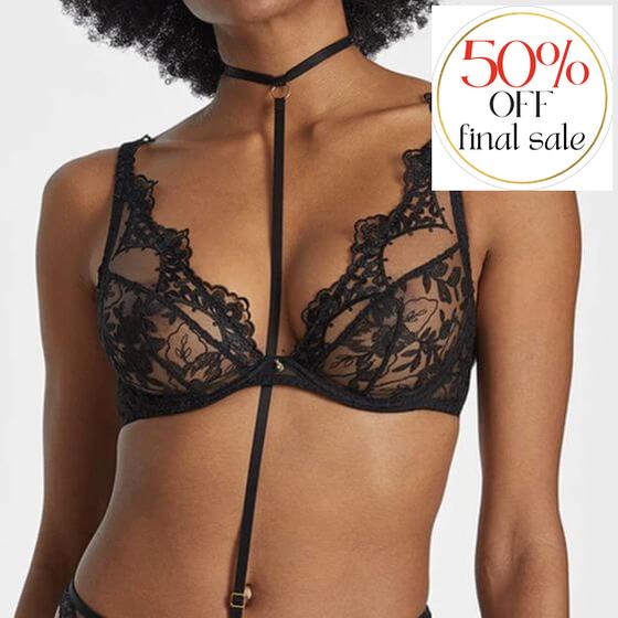Aubade After Midnight Ultra Plunging Triangle Bra in Attraction RIN12-Bras-Aubade Paris-Attraction-32-B-Anna Bella Fine Lingerie, Reveal Your Most Gorgeous Self!