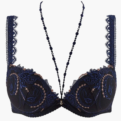 Aubade Amour Precieux Moulded Push Up Bra in Cosmic Blue UDN08-Anna Bella Fine Lingerie-Cosmic Blue-32-B