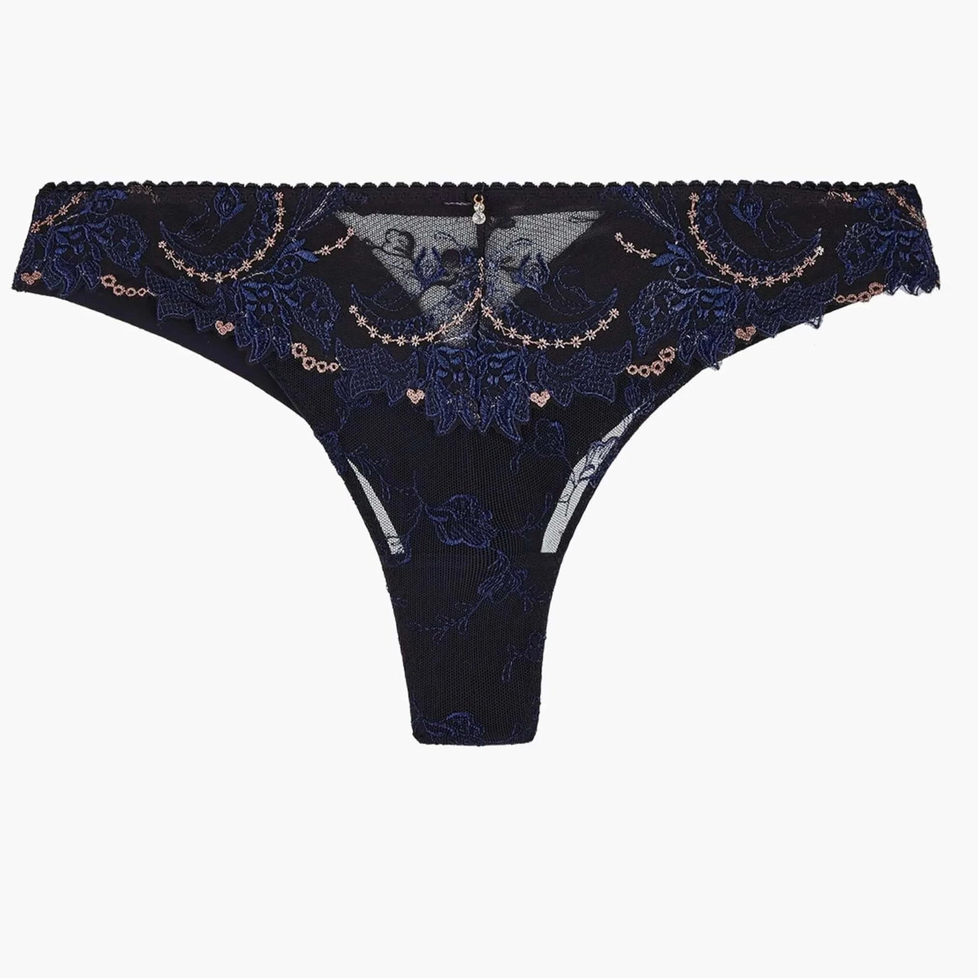 Aubade Amour Precieux Tanga in Cosmic Blue UD26-Anna Bella Fine Lingerie-Cosmic Blue-XSmall-