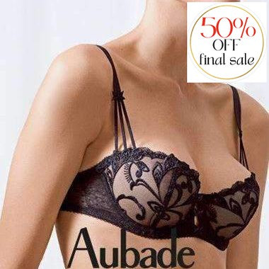 Aubade Au Bal De Flore Half Cup Bra OF14-Anna Bella Fine Lingerie-Black-32-B