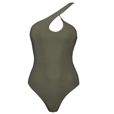 Aubade Beach Escape One-Piece Swimsuit in Kaki LS67-A-Anna Bella Fine Lingerie-Kaki-XSmall-