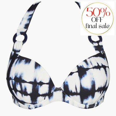 Aubade Brise Du Sud Moulded Push-Up Bikini Top TY08-Anna Bella Fine Lingerie-Blue TyeDye-34-B