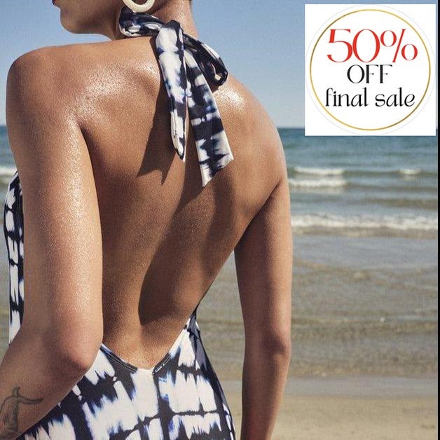 Aubade Brise Du Sud One-piece Swimsuit TY67-Swimwear-Aubade Paris-TyeDye Blue-Small-Anna Bella Fine Lingerie, Reveal Your Most Gorgeous Self!