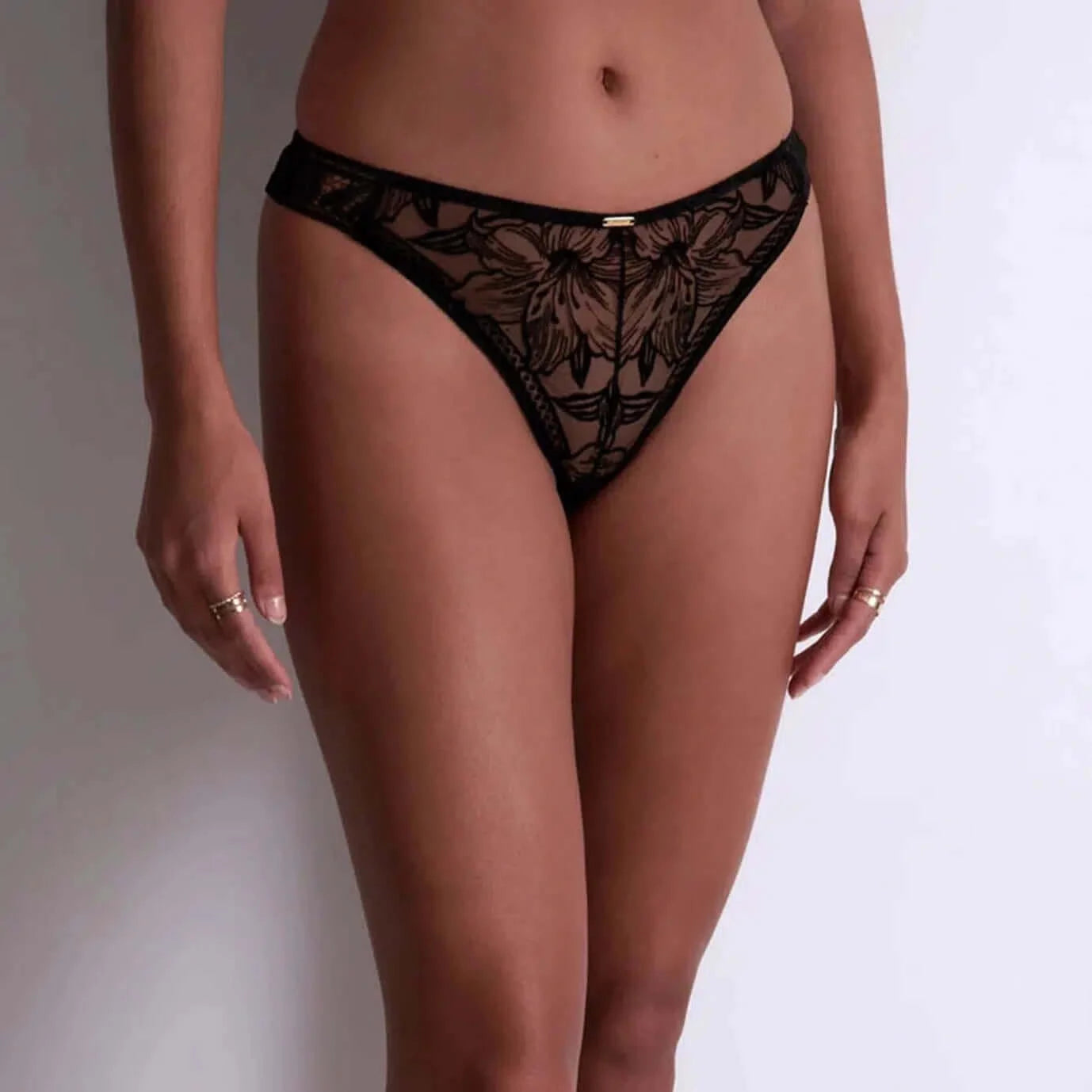 Aubade Coeur A Corps Tanga 1B26-Anna Bella Fine Lingerie-Black-XSmall-