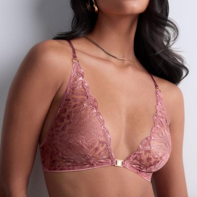 Aubade Crazy in Love Bralette in Warm Pink 5D10B-Bralette-Aubade Paris-Warm Pink-XSmall-Anna Bella Fine Lingerie, Reveal Your Most Gorgeous Self!
