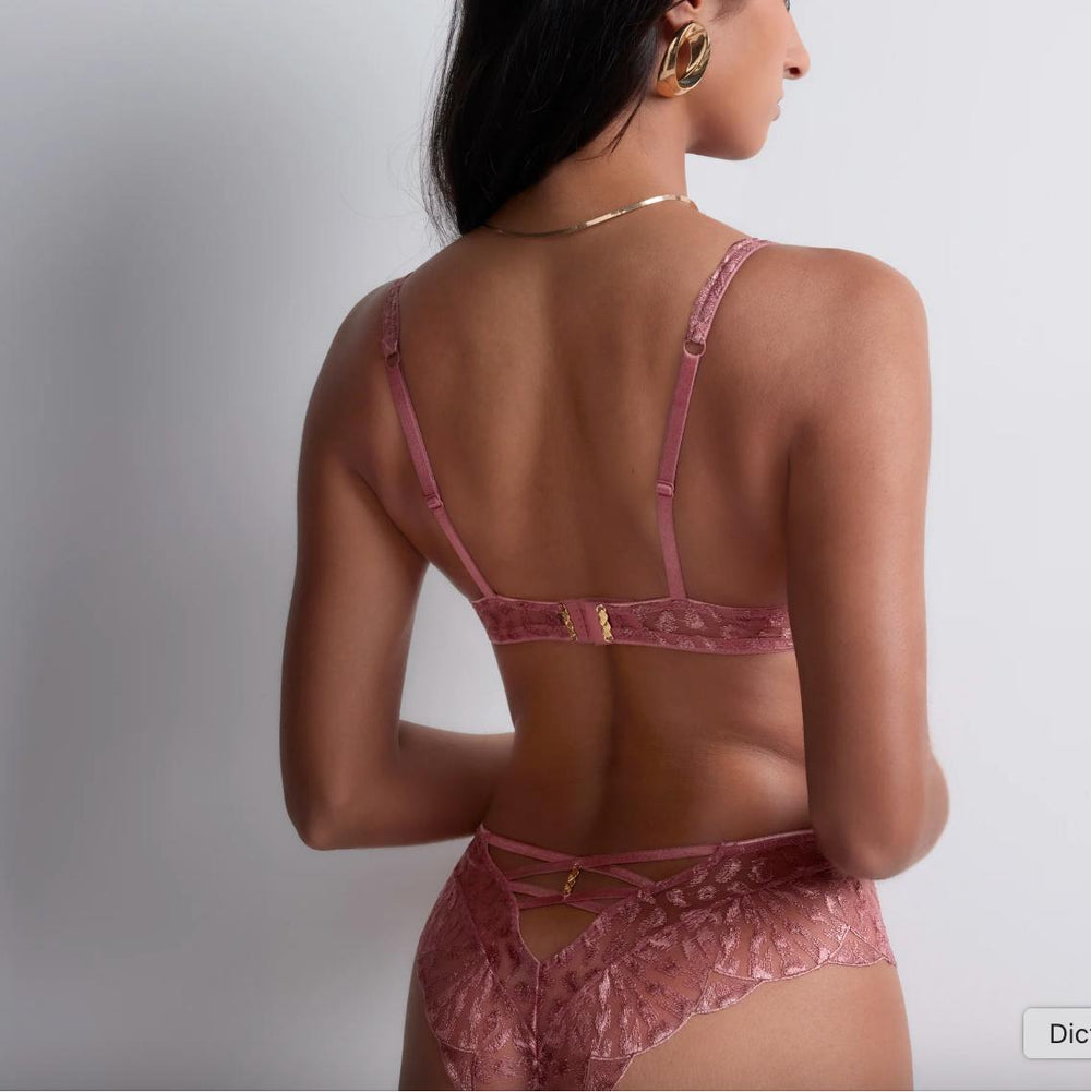 Aubade Crazy in Love Half Cup Bra in Warm Pink 5DF14-Bras-Aubade Paris-Warm Pink-32-B-Anna Bella Fine Lingerie, Reveal Your Most Gorgeous Self!