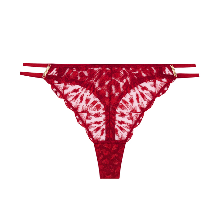 Aubade Crazy in Love Tanga in Red Delight 5D26-Panties-Aubade Paris-Red Delight-XSmall-Anna Bella Fine Lingerie, Reveal Your Most Gorgeous Self!