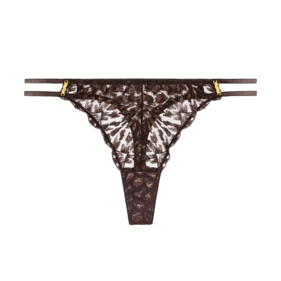 Aubade Crazy in Love Tanga in Satin Brown 5D26-Panties-Aubade Paris-Satin Brown-XSmall-Anna Bella Fine Lingerie, Reveal Your Most Gorgeous Self!