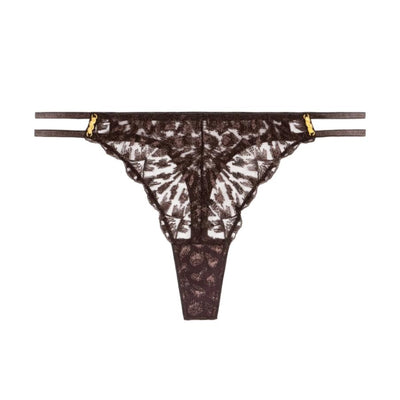Aubade Crazy in Love Tanga in Satin Brown 5D26-Panties-Aubade Paris-Satin Brown-XSmall-Anna Bella Fine Lingerie, Reveal Your Most Gorgeous Self!