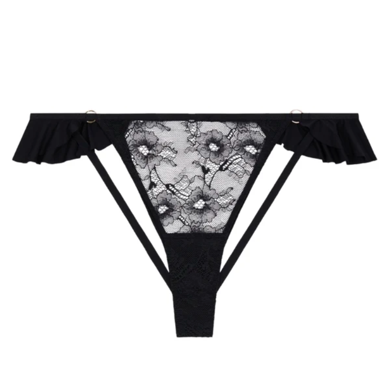 Aubade Dare I Kiss You Mini Coeur Brief PO20B-7-Seduction-Aubade Paris-Black-One Size-Anna Bella Fine Lingerie, Reveal Your Most Gorgeous Self!