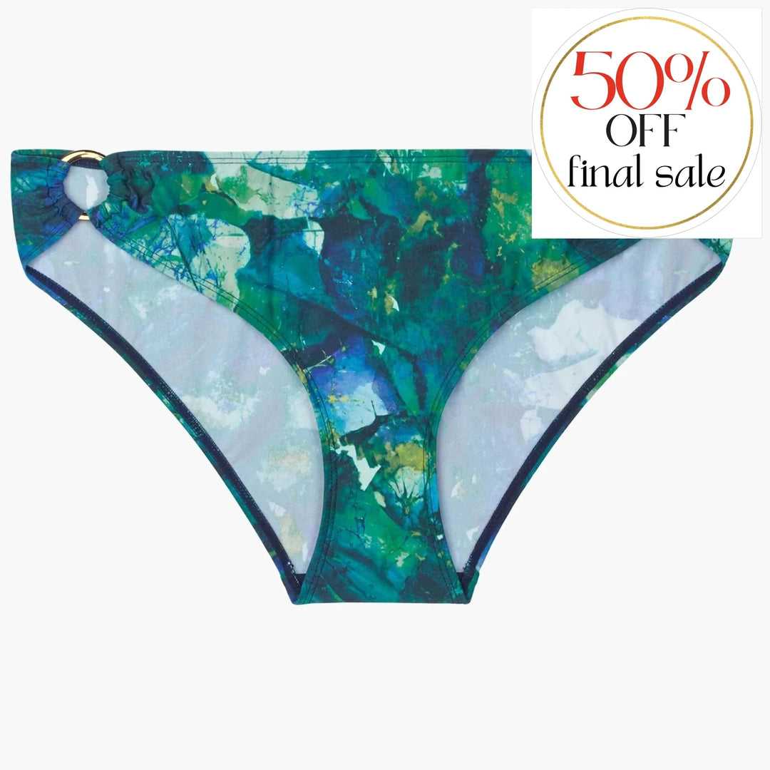 Aubade Deep Green Sea Brazilian Brief IY22-Swimwear-Aubade Paris-Peinture-Small-Anna Bella Fine Lingerie, Reveal Your Most Gorgeous Self!