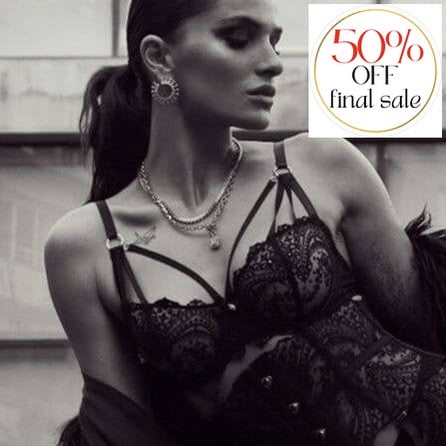 Aubade Ecrin Noir Scarf Push-Up Bra UEN81-Bras-Aubade Paris-Black-32-B-Anna Bella Fine Lingerie, Reveal Your Most Gorgeous Self!