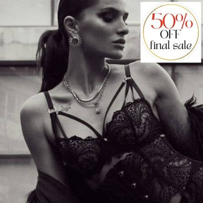 Aubade Ecrin Noir Scarf Push-Up Bra UEN81-Bras-Aubade Paris-Black-32-B-Anna Bella Fine Lingerie, Reveal Your Most Gorgeous Self!