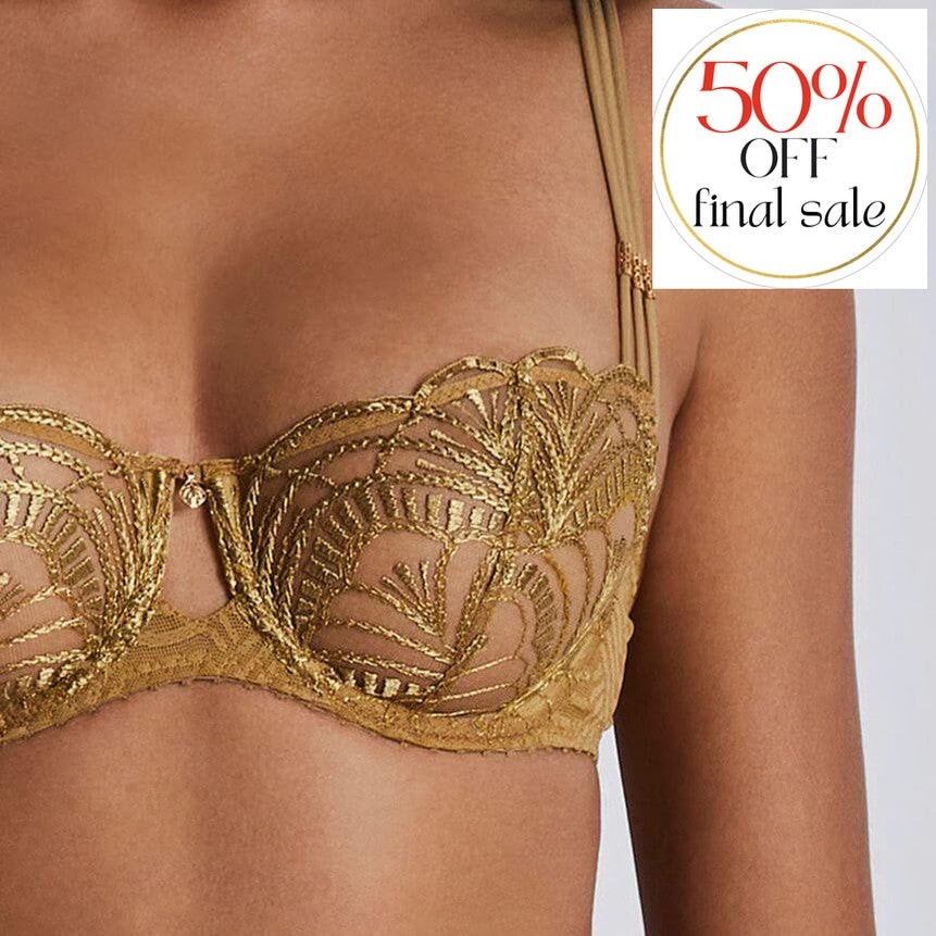 Aubade Ethnic Vibes Half Cup Bra 2BF14 in Sublime Bronze-Bras-Aubade Paris-Sublime Bronze-34-C-Anna Bella Fine Lingerie, Reveal Your Most Gorgeous Self!