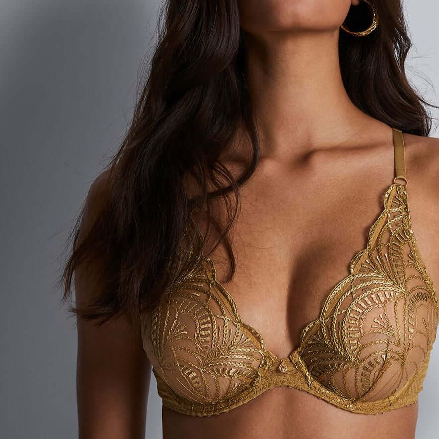 Aubade Ethnic VibesTriangle Bra 2BF12 in Sublime Bronze-Bras-Aubade-Sublime Bronze-32-C-Anna Bella Fine Lingerie, Reveal Your Most Gorgeous Self!