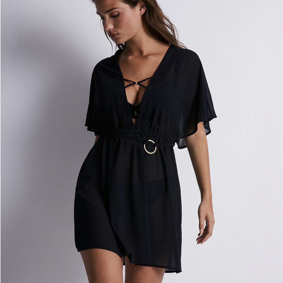 Aubade Evening Sand Tunic 2Z69 in Black-Swimwear-Aubade Paris-Black-XSmall/Small-Anna Bella Fine Lingerie, Reveal Your Most Gorgeous Self!