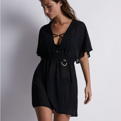 Aubade Evening Sand Tunic 2Z69 in Black-Anna Bella Fine Lingerie-Black-XSmall/Small-