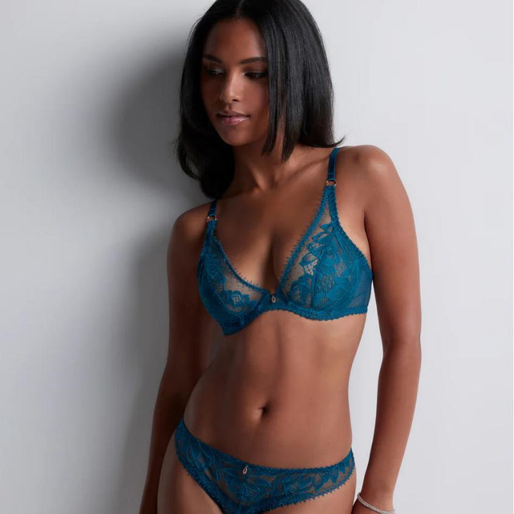 Aubade Flawless Love Triangle Bra 5AF12-Bras-Aubade Paris-Dragonfly-32-D-Anna Bella Fine Lingerie, Reveal Your Most Gorgeous Self!