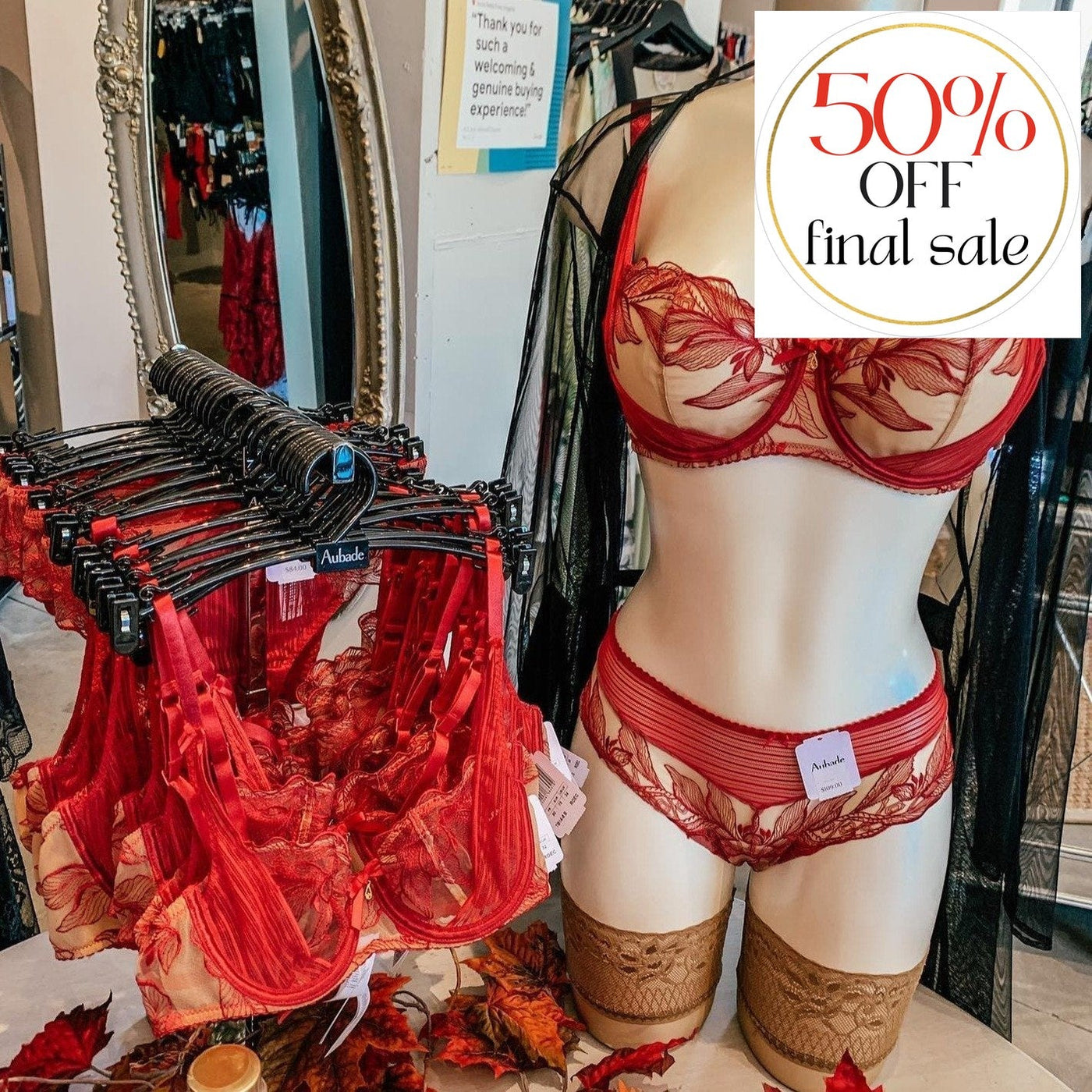 Aubade Fleur De Tattoo Comfort Half Cup Bra in Rouge Ecrin TB14-2-6-Bras-Aubade Paris-Rouge Ecrin-30-F-Anna Bella Fine Lingerie, Reveal Your Most Gorgeous Self!