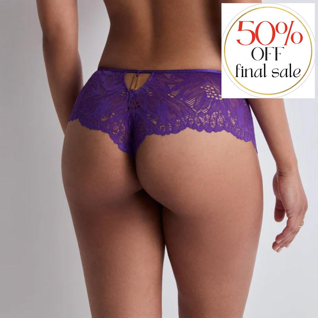 Aubade Flowermania Cheeky Brief in Poison Purple LA70-Panties-Aubade Paris-Poison Purple-XSmall-Anna Bella Fine Lingerie, Reveal Your Most Gorgeous Self!
