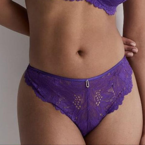 Aubade Flowermania Tanga in Poison Purple LA26-Anna Bella Fine Lingerie-Poison Purple-XSmall-