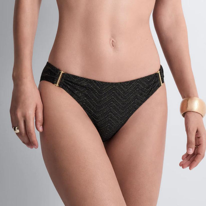 Aubade Golden Horizon Brazilian Bikini Brief 6S22-Swimwear-Aubade Paris-Black-Small-Anna Bella Fine Lingerie, Reveal Your Most Gorgeous Self!
