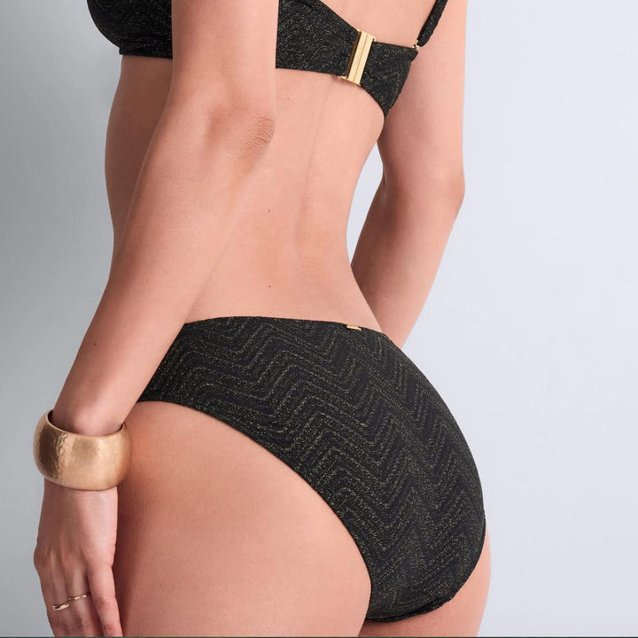 Aubade Golden Horizon Brazilian Bikini Brief 6S22-Swimwear-Aubade Paris-Black-Small-Anna Bella Fine Lingerie, Reveal Your Most Gorgeous Self!