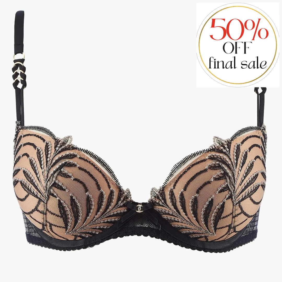 Aubade Hypnolove Moulded Plunge Bra in Eclipse LDN08-Bras-Aubade Paris-Eclipse-32-B-Anna Bella Fine Lingerie, Reveal Your Most Gorgeous Self!