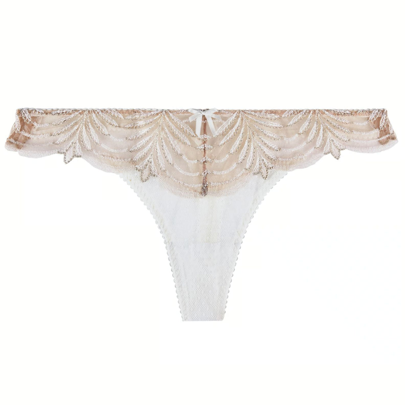 Aubade Hypnolove Tanga in Gold Feather LD26-Anna Bella Fine Lingerie-Gold Feather-XSmall-