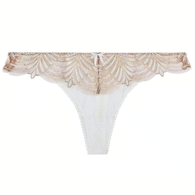 Aubade Hypnolove Tanga in Gold Feather LD26-Anna Bella Fine Lingerie-Gold Feather-XSmall-