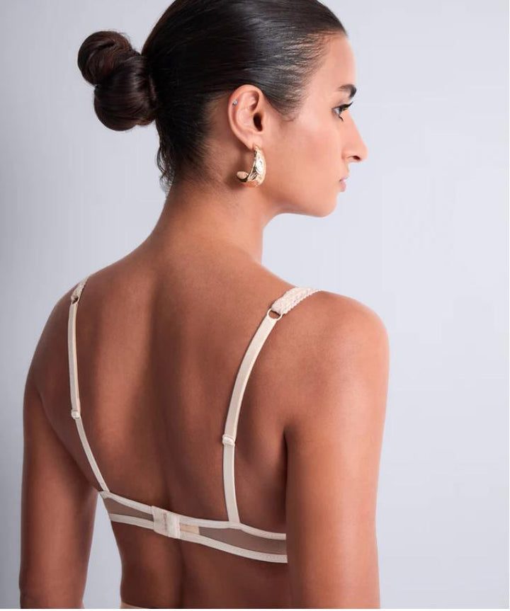 Aubade Iconic Calypso Half Cup Bra 6CF14 in Dune-Bras-Aubade Paris-Dune-32-C-Anna Bella Fine Lingerie, Reveal Your Most Gorgeous Self!